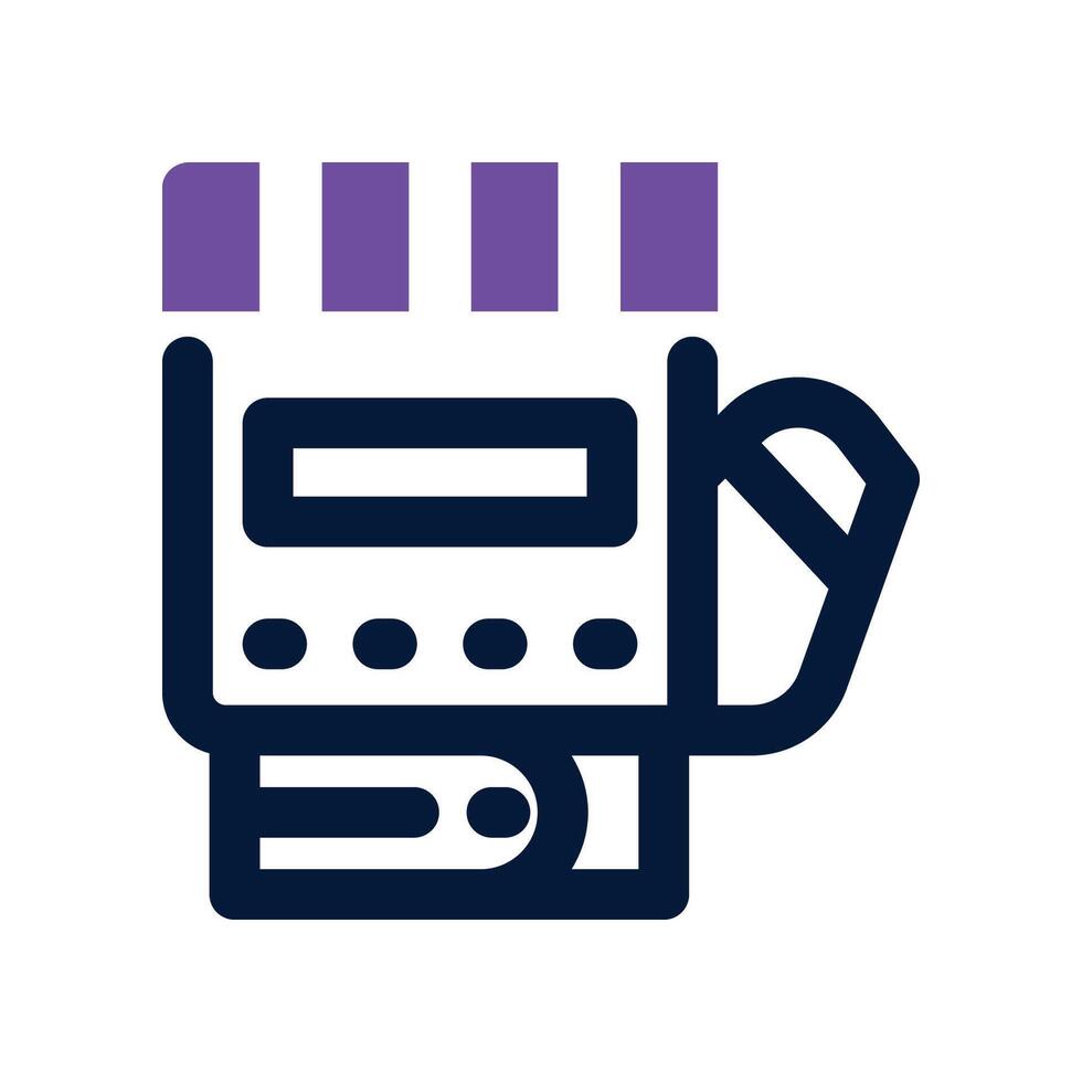gym gloves dual tone icon. icon for your website, mobile, presentation, and logo design. vector