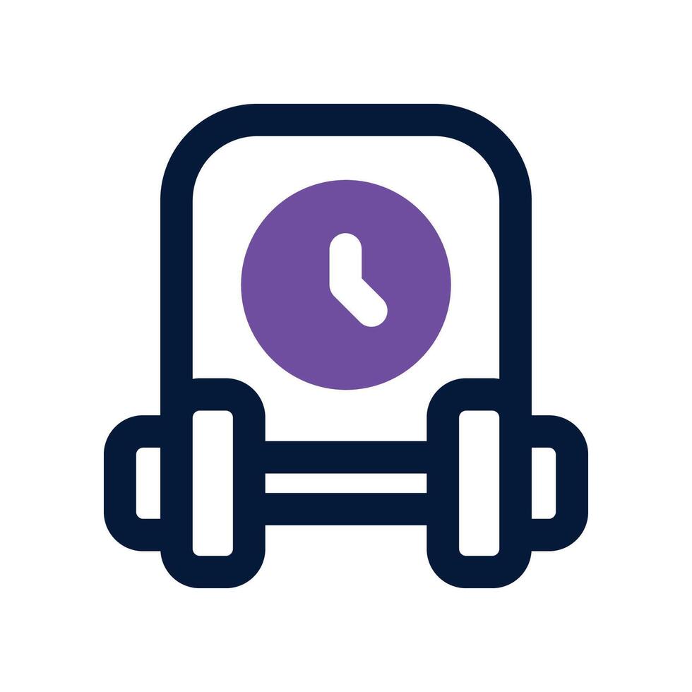 exercise time dual tone icon. icon for your website, mobile, presentation, and logo design. vector
