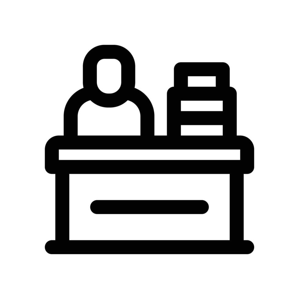 librarian line icon vector