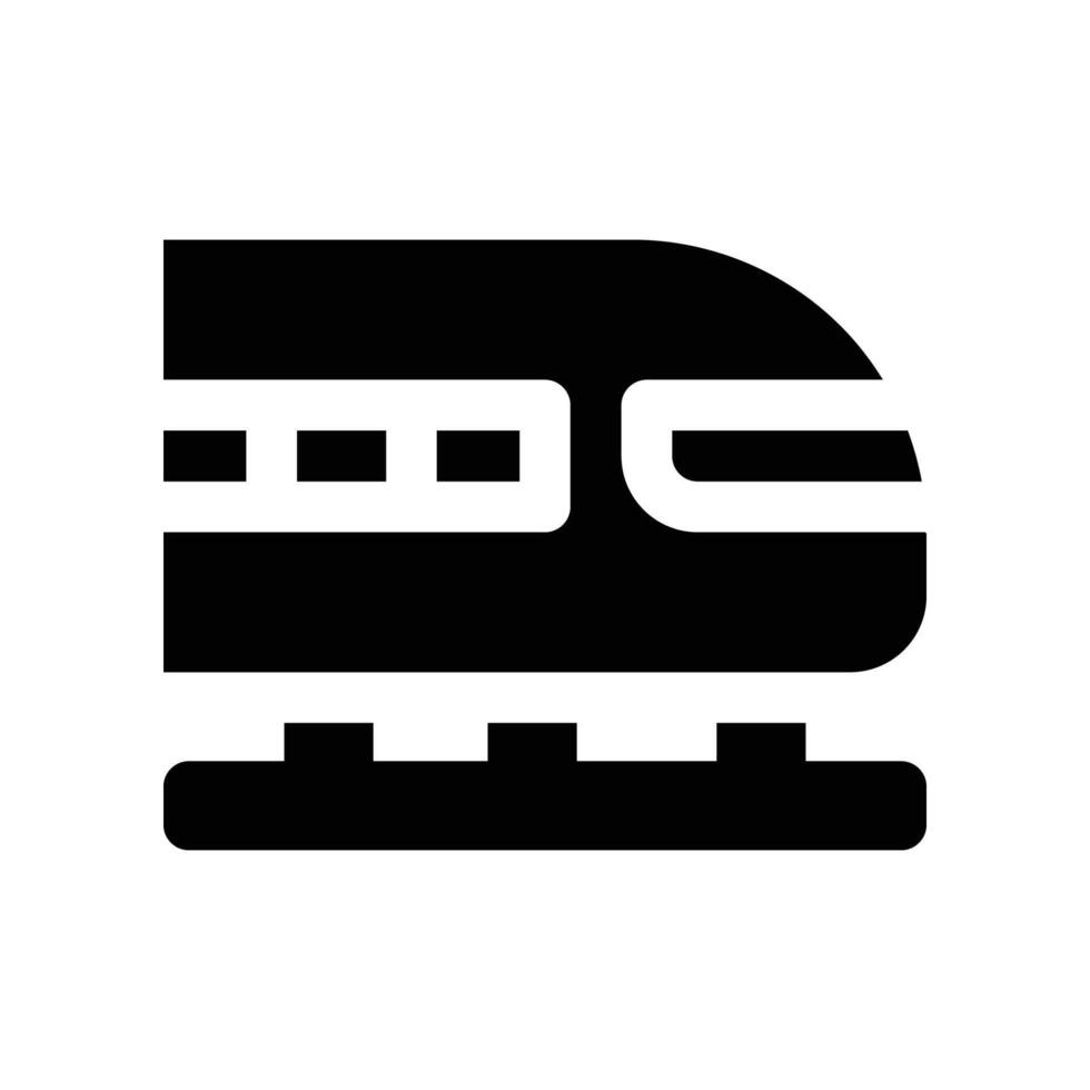 subway solid icon vector