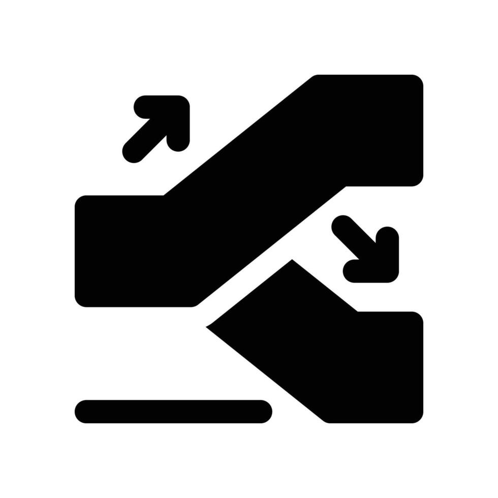 stair solid icon vector