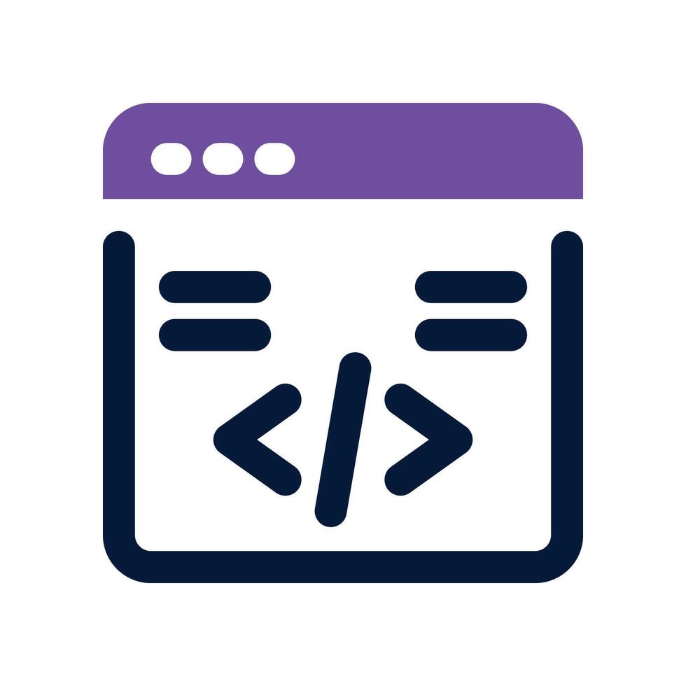 web programming dual tone icon vector