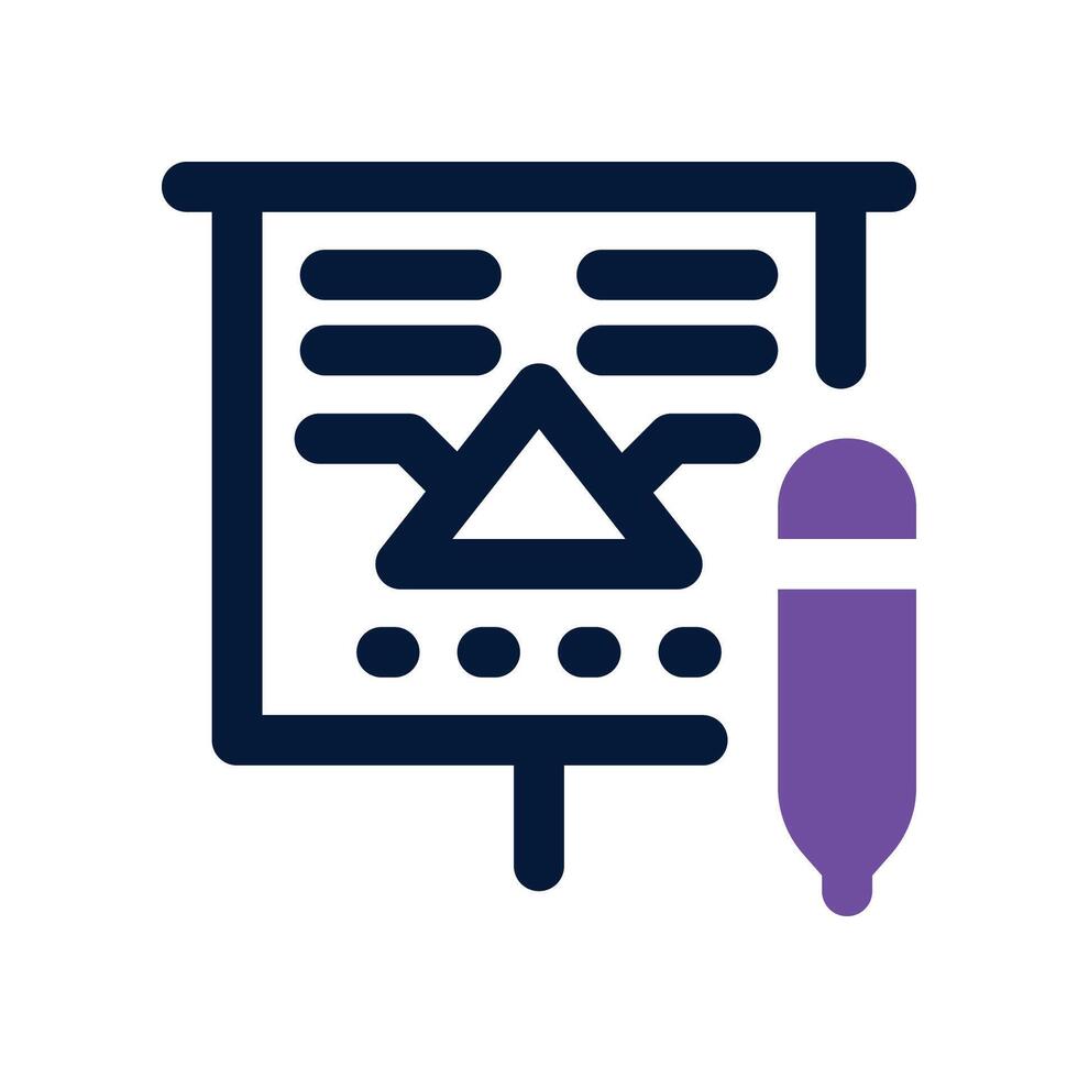 mathematics dual tone icon vector