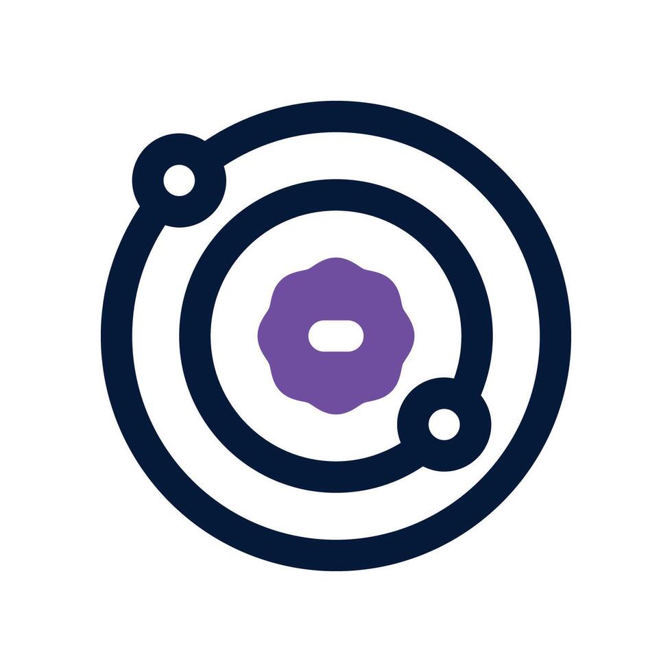 solar system dual tone icon vector