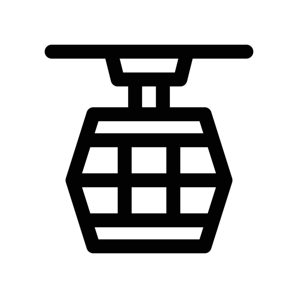 cable car line icon vector
