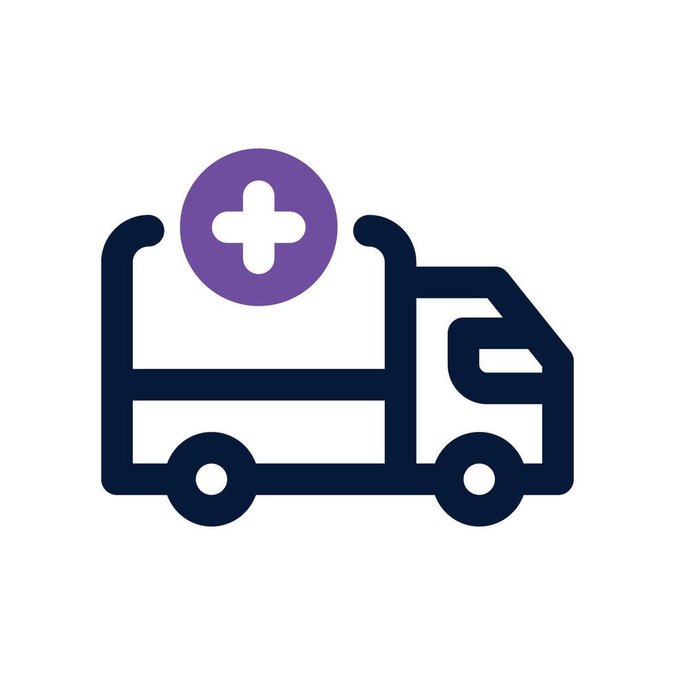ambulance dual tone icon vector