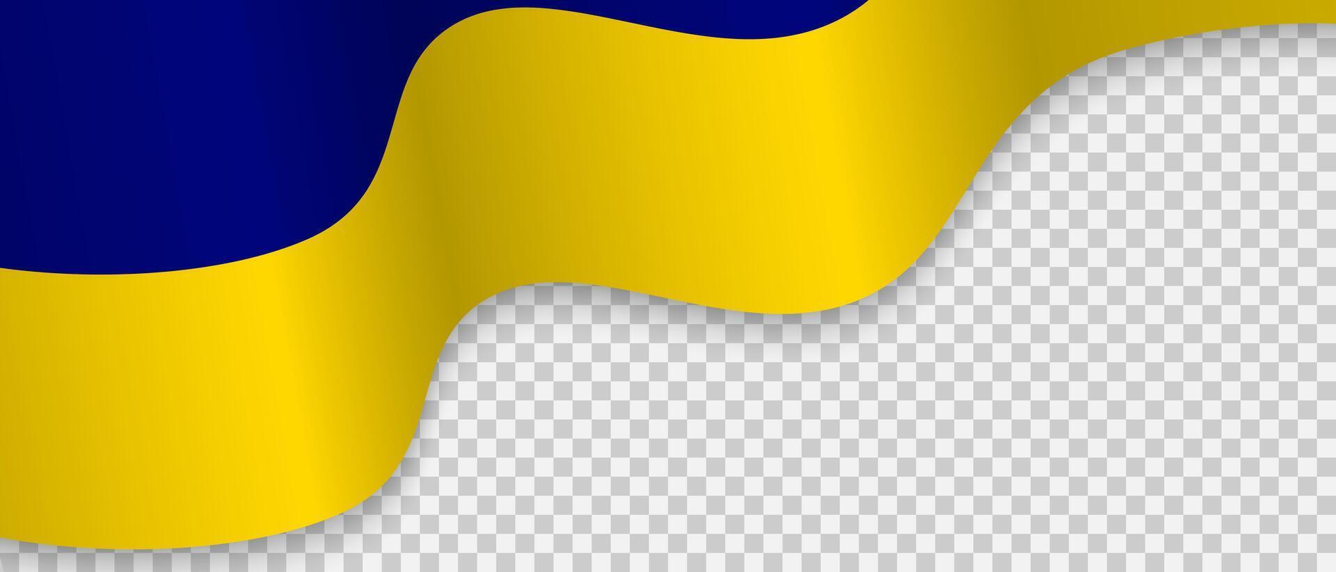 Ukrainian flag 3d waving in the wind. Abstract banner design with copy space. National symbol of the Ukraine. vector