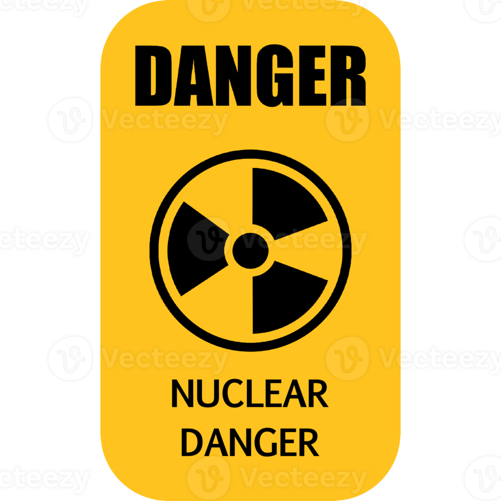 Radioactive Warning Sign. Various safety sign. Radioactive icon png