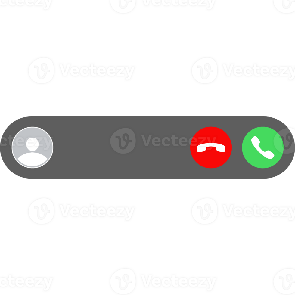 Smartphone call screen interface mockup. Accept and decline call icon. Calling screen. png