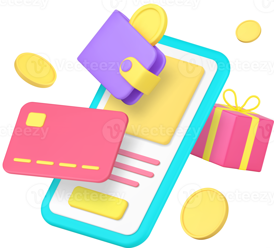 Online shopping sale special offer smartphone application 3d icon realistic illustration png