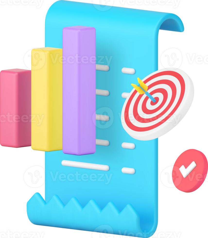Startup productivity and efficiency business 3d icon illustration png