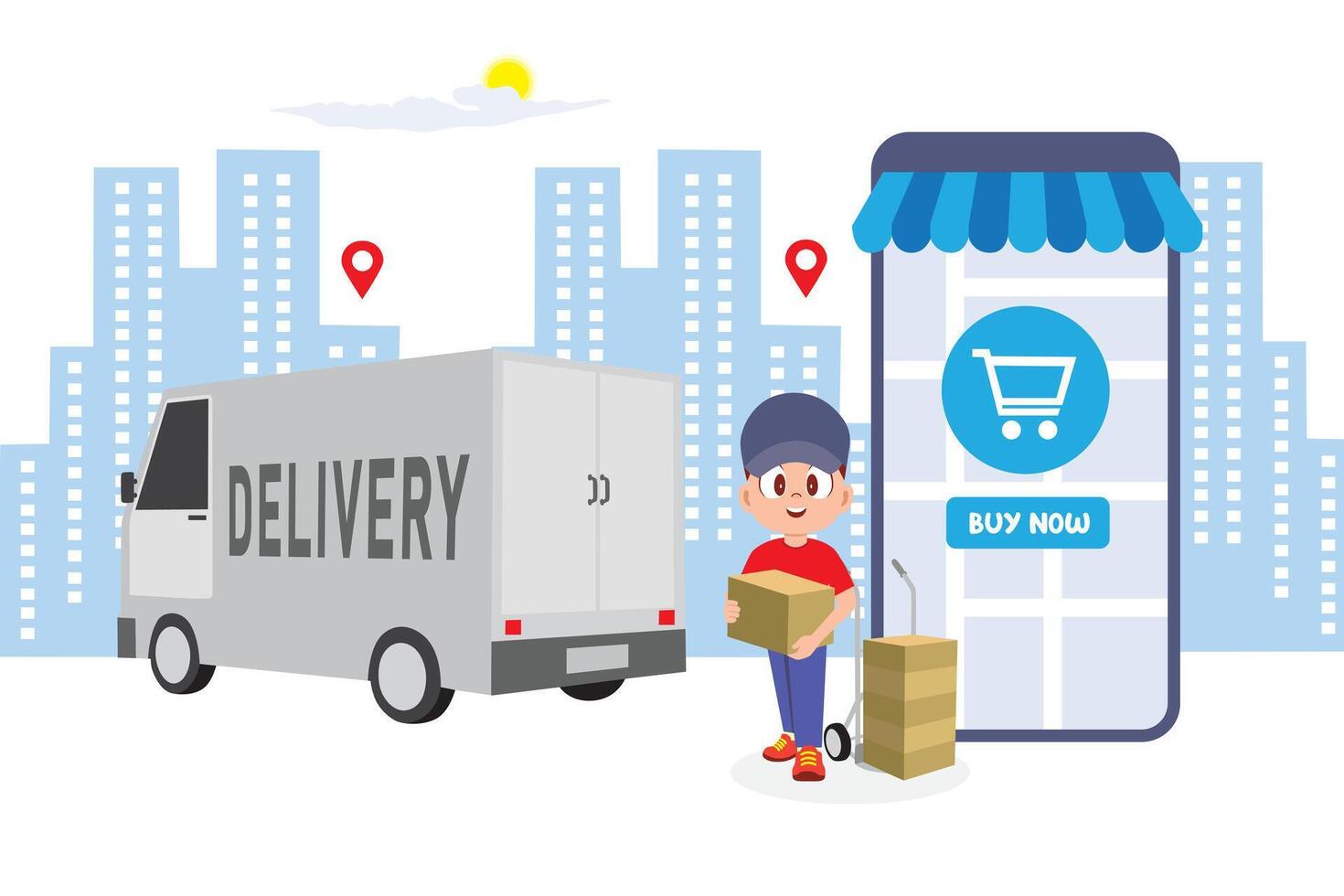 Your Destination for Swift Deliveries vector