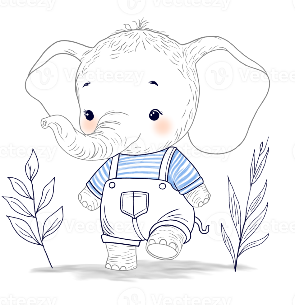 A elephant dancing with a garden png