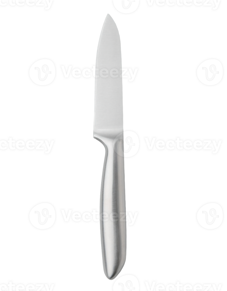 stainless steel chef knife with sharp blade isolated background png