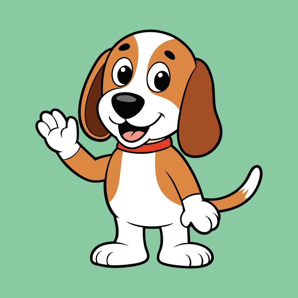 Crate Training a Beagle vector