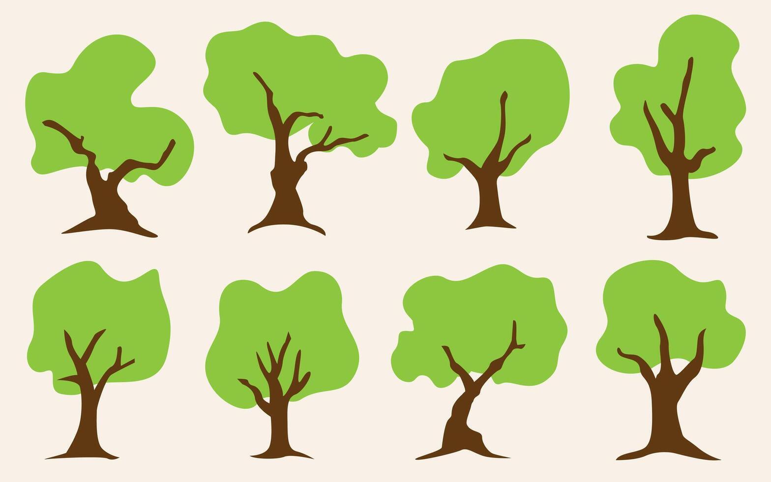 Flat Trees Illustration vector