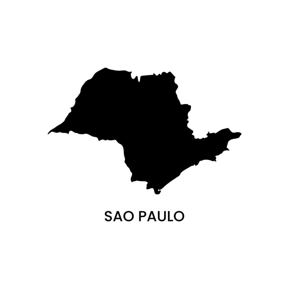 Sao paulo map stock illustration vector