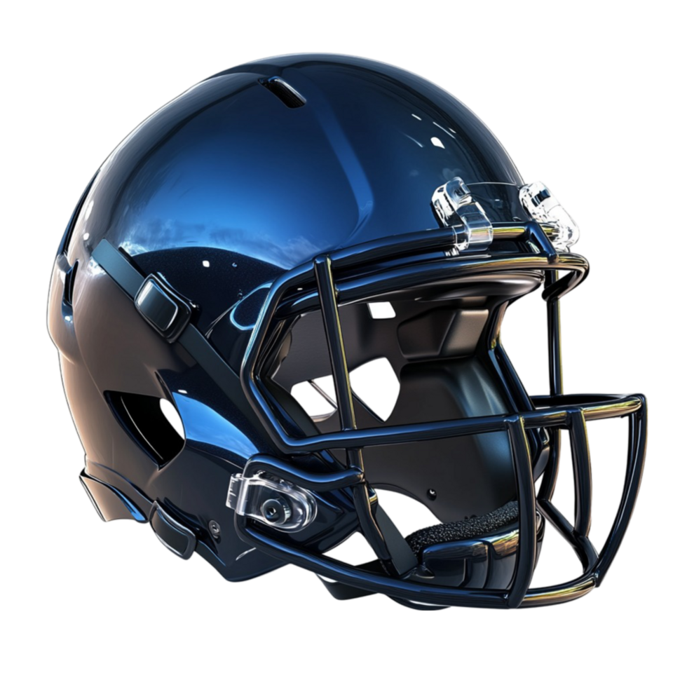 american football helmet on transparent background. png