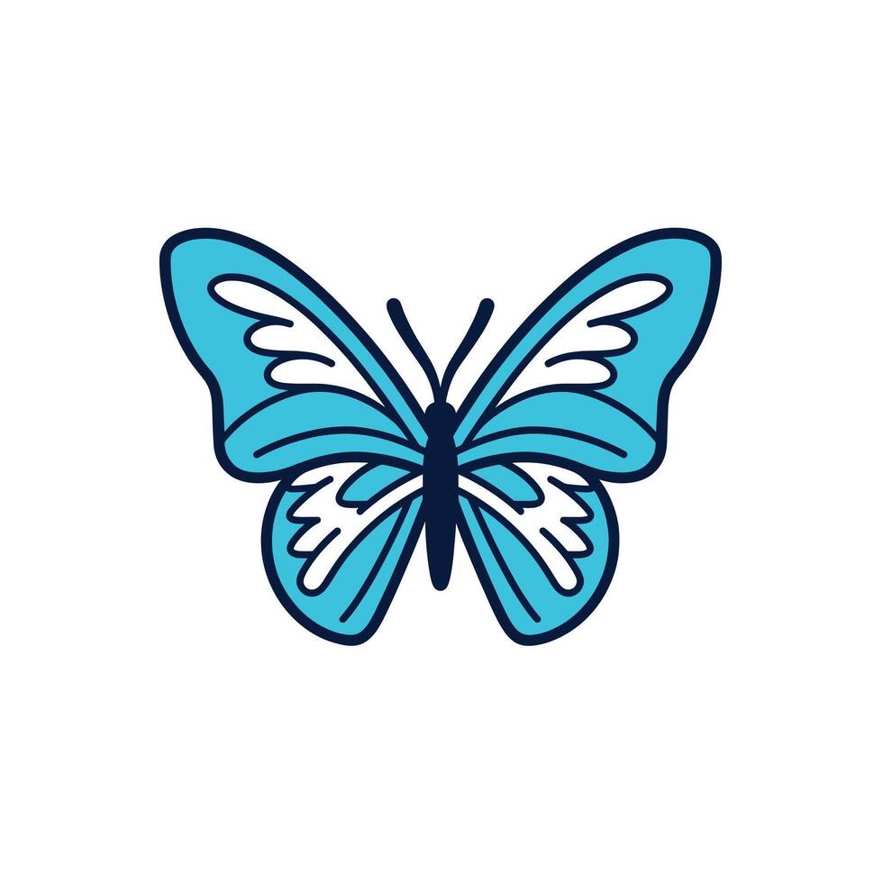 Colorful butterfly resting on a flower in spring vector