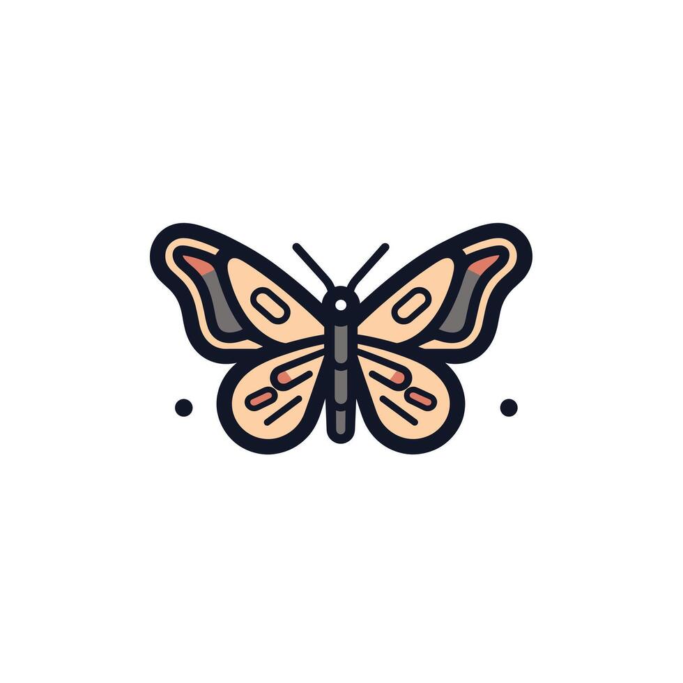 Grey colorful butterfly design vector
