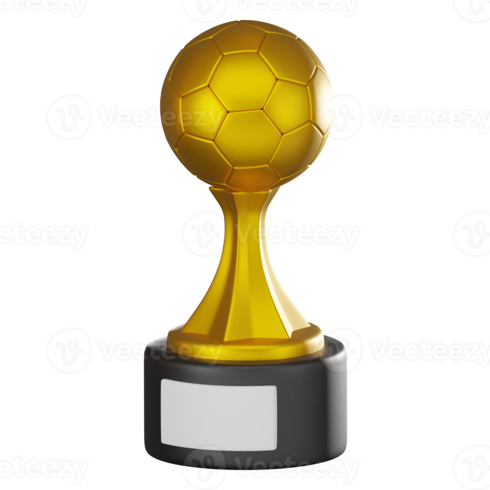 3D render, Football Trophy for Championship Awards, Icon Illustration png