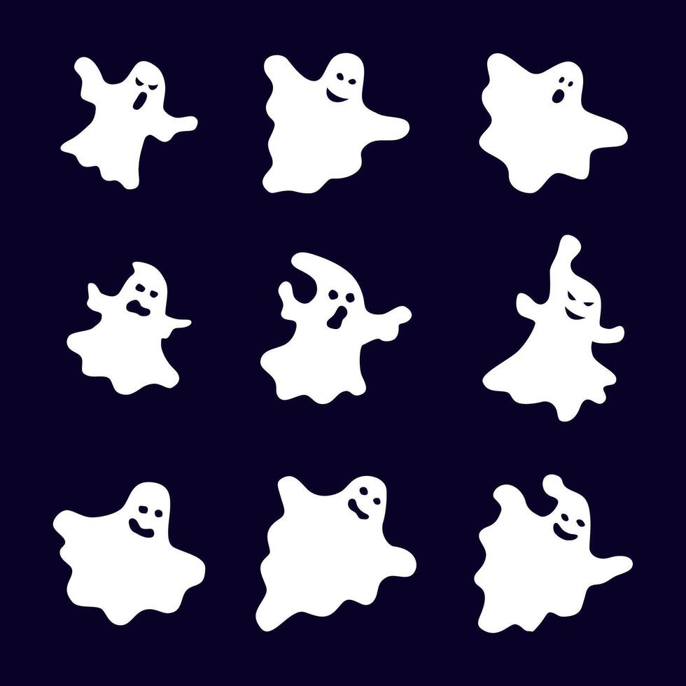 Ghost characters pattern vector