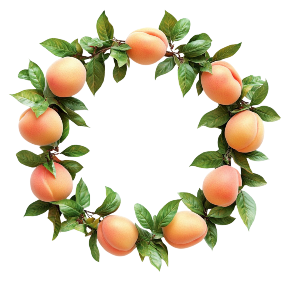 Peach Wreath on Transparent Background png