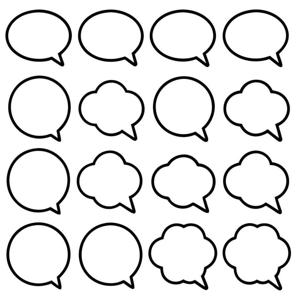 set of speech bubbles with white background vector
