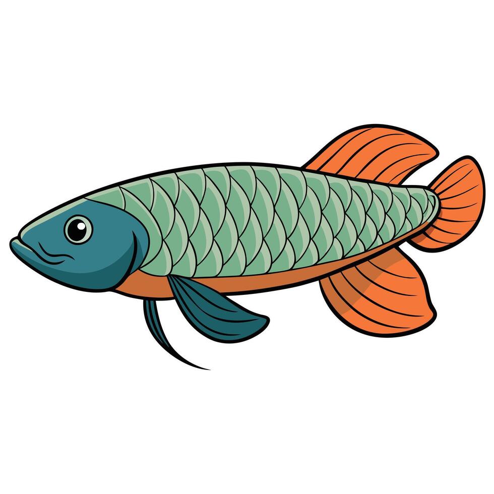 Simple Fish Silhouette in Design vector