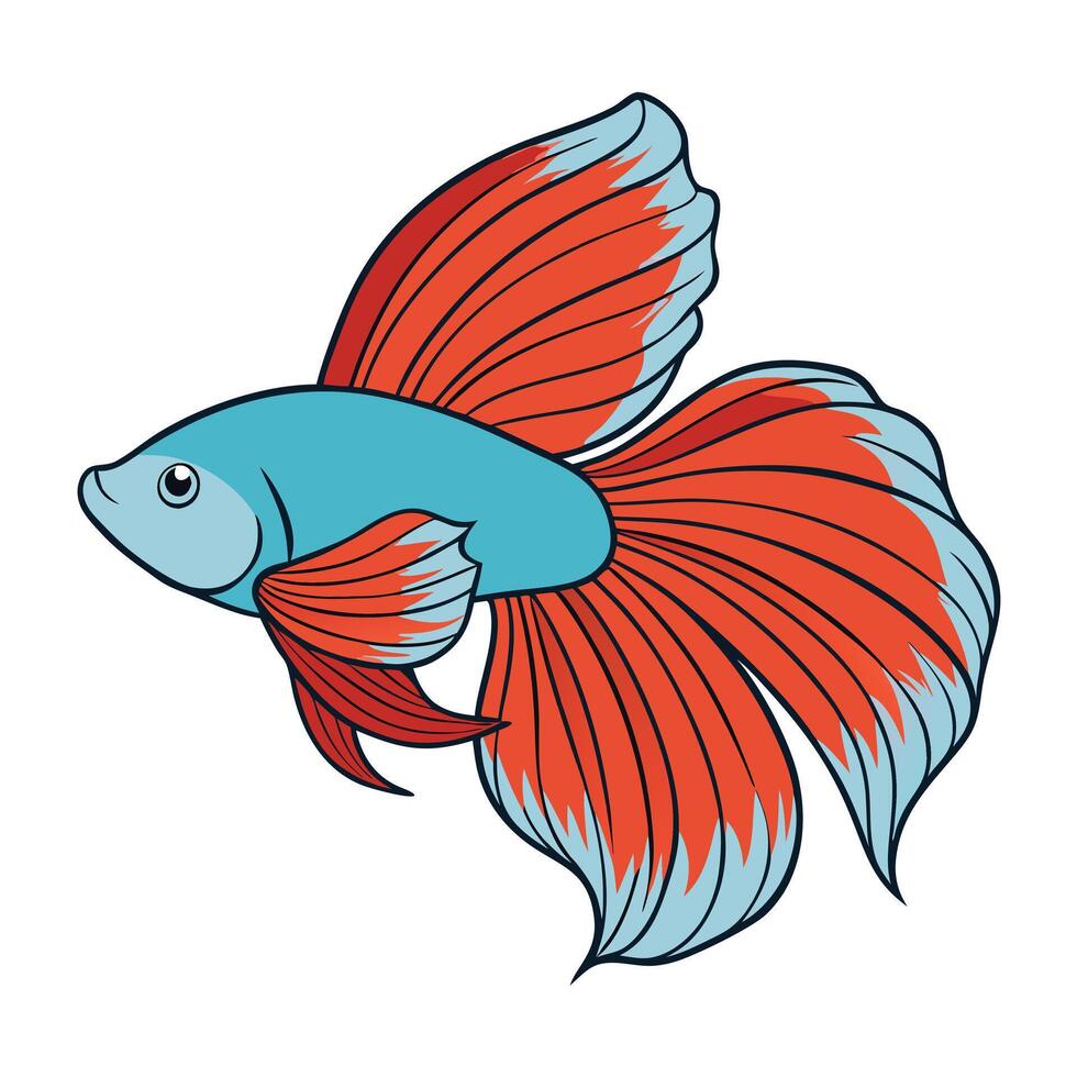 Clean White Background with Tuna Fish vector