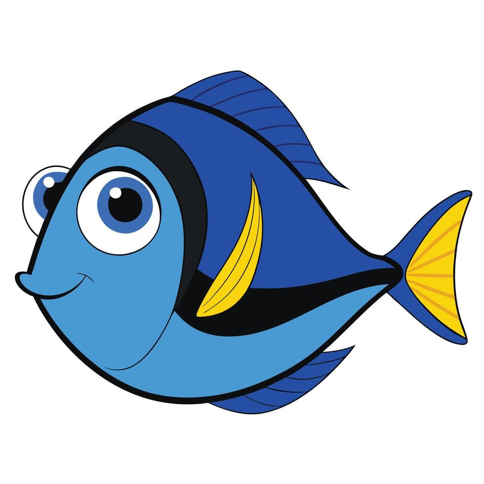 Line Art of Fresh Fish with White Background vector