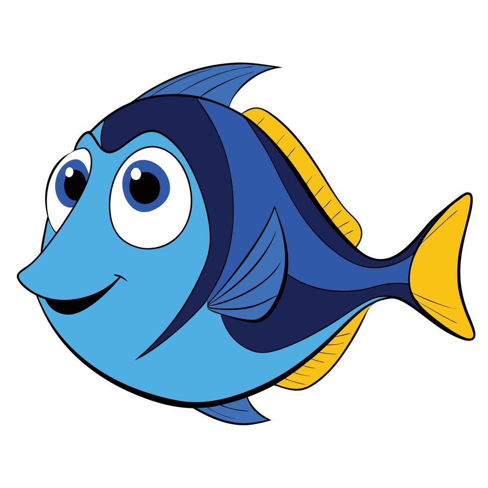 Fish Design with Clean White Background vector