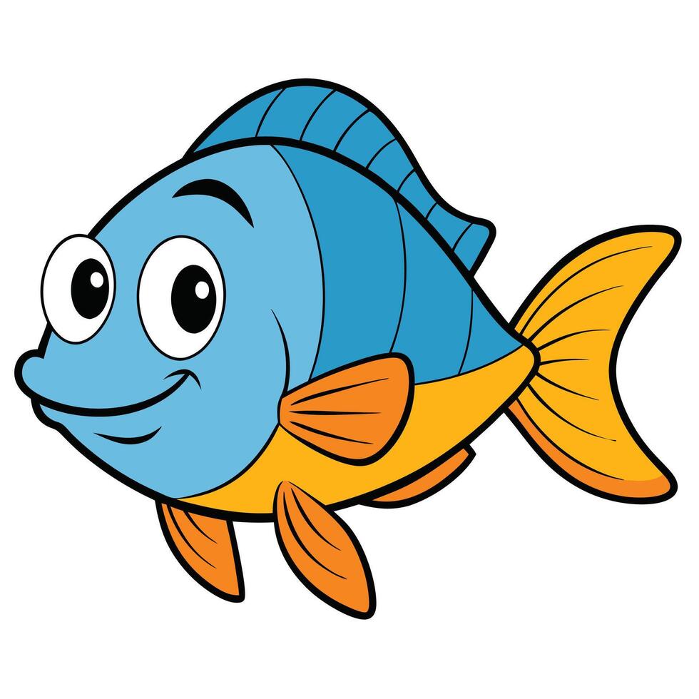 Fish Line Art for Eco-Friendly Projects vector