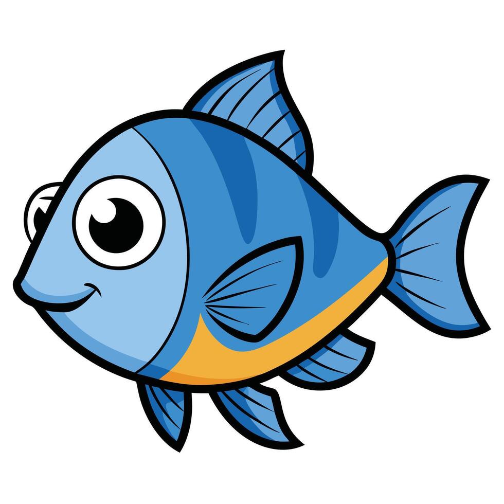 Abstract Fish Art for Minimalistic Designs vector