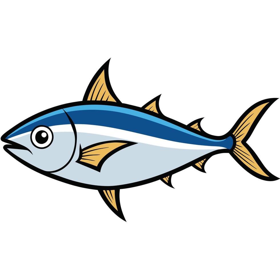 Clean and Creative Fish Line Drawing vector