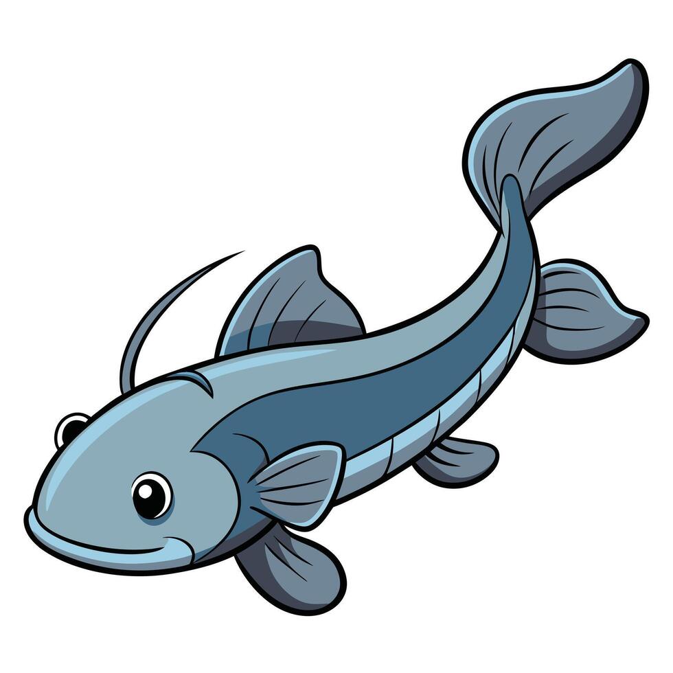 Line Drawing of Tuna Fish for Seafood Menus vector