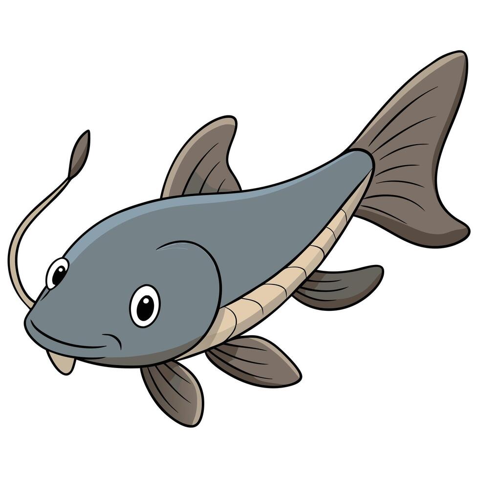 Simple Art of Tuna Fish for Digital Platforms vector