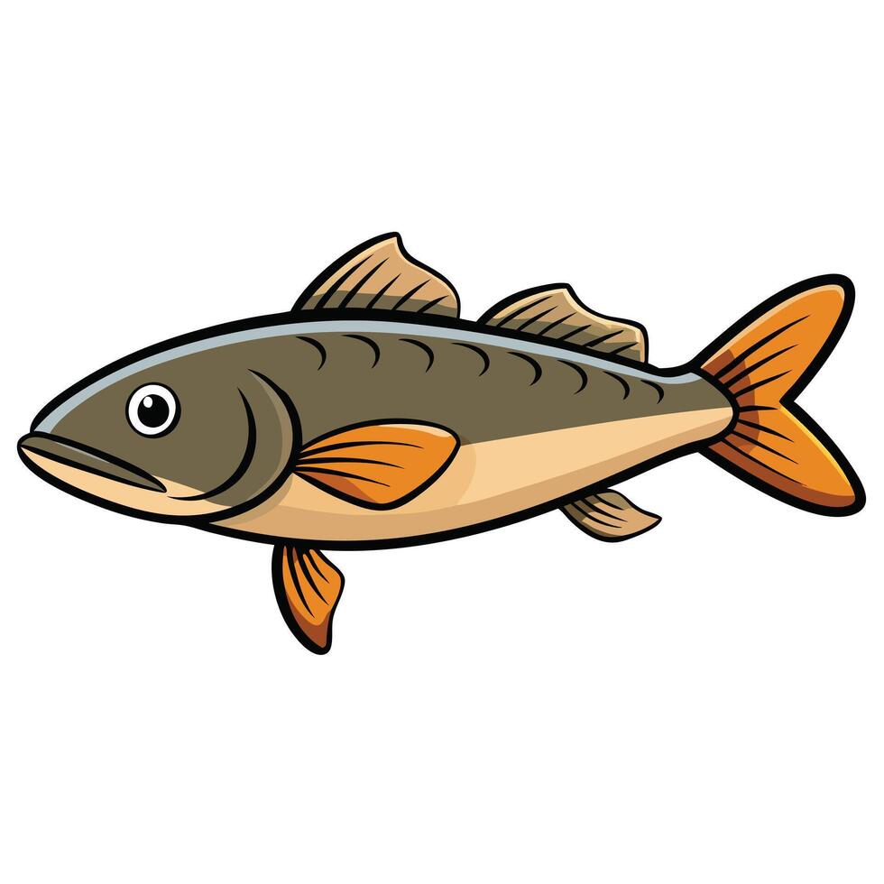 Art of Fish for Eco-Conscious Campaigns vector