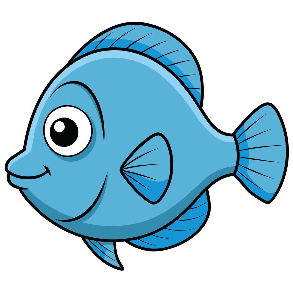 Simple Fish Drawing for Menu Layouts vector