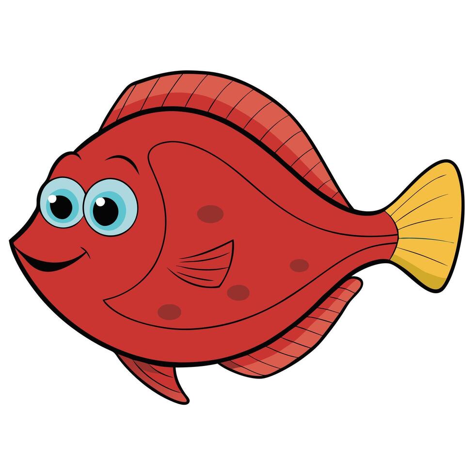 Flounder Fish Icon for Sustainable Ocean Projects vector