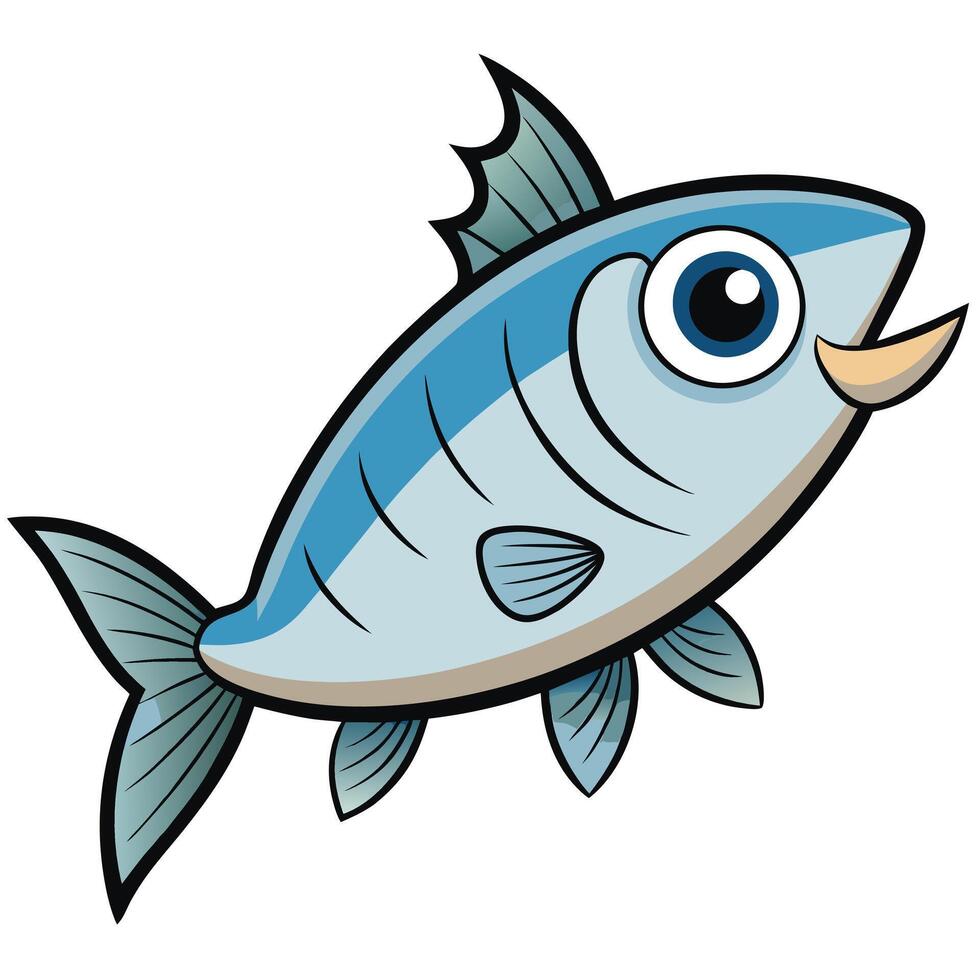 Simple Herring Fish Icon for Underwater Themes vector