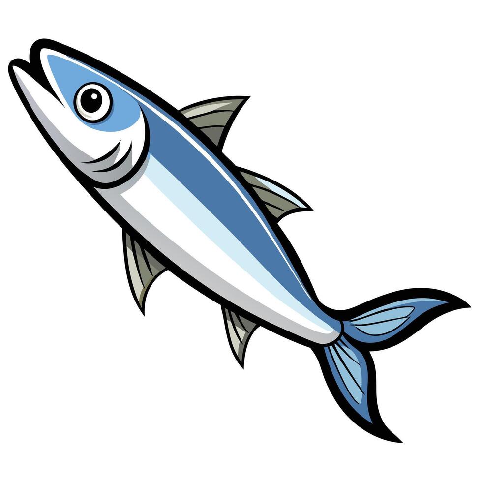 Herring Fish Illustration on White Background vector