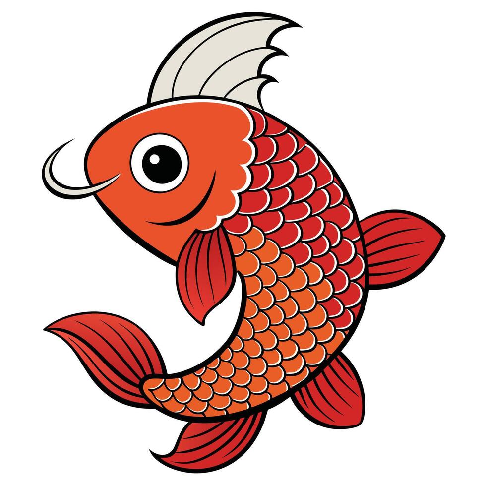 Koi Fish Design for Zen Symbolism vector