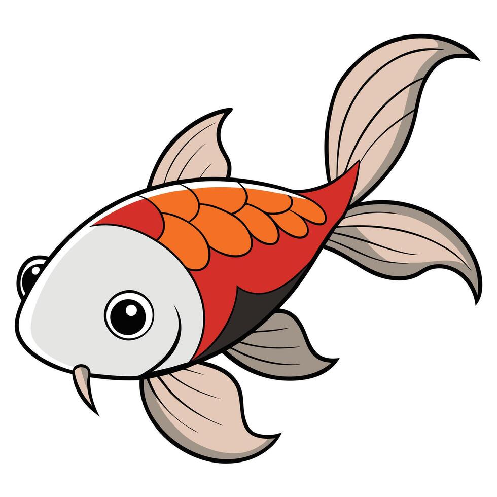 Colorful Koi Fish Design for Water Creatures vector