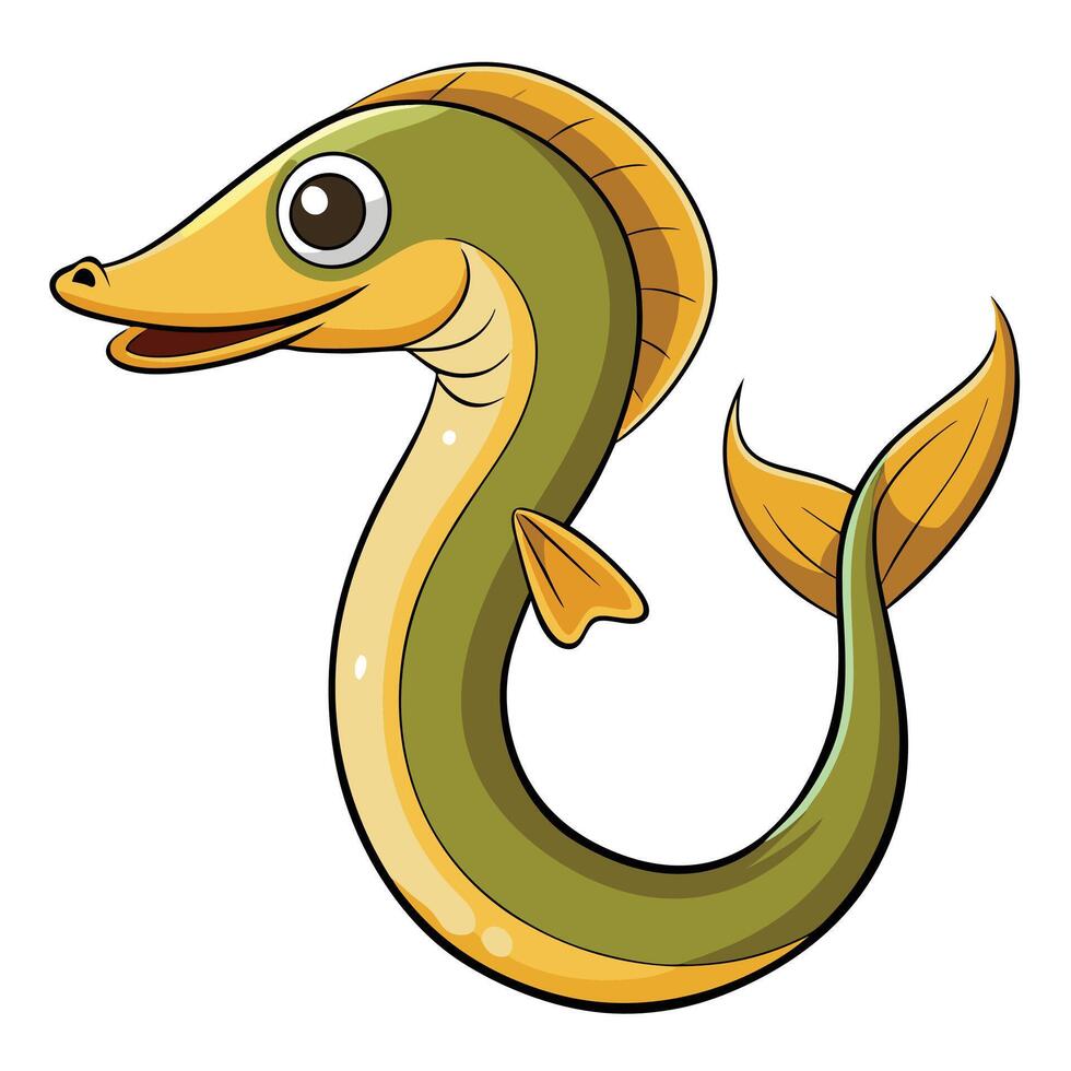 Lamprey Illustration on White Background vector
