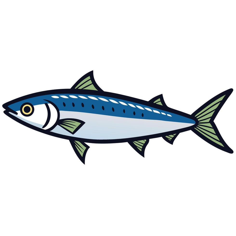 Mackerel Fish Design for Seafood Lovers vector