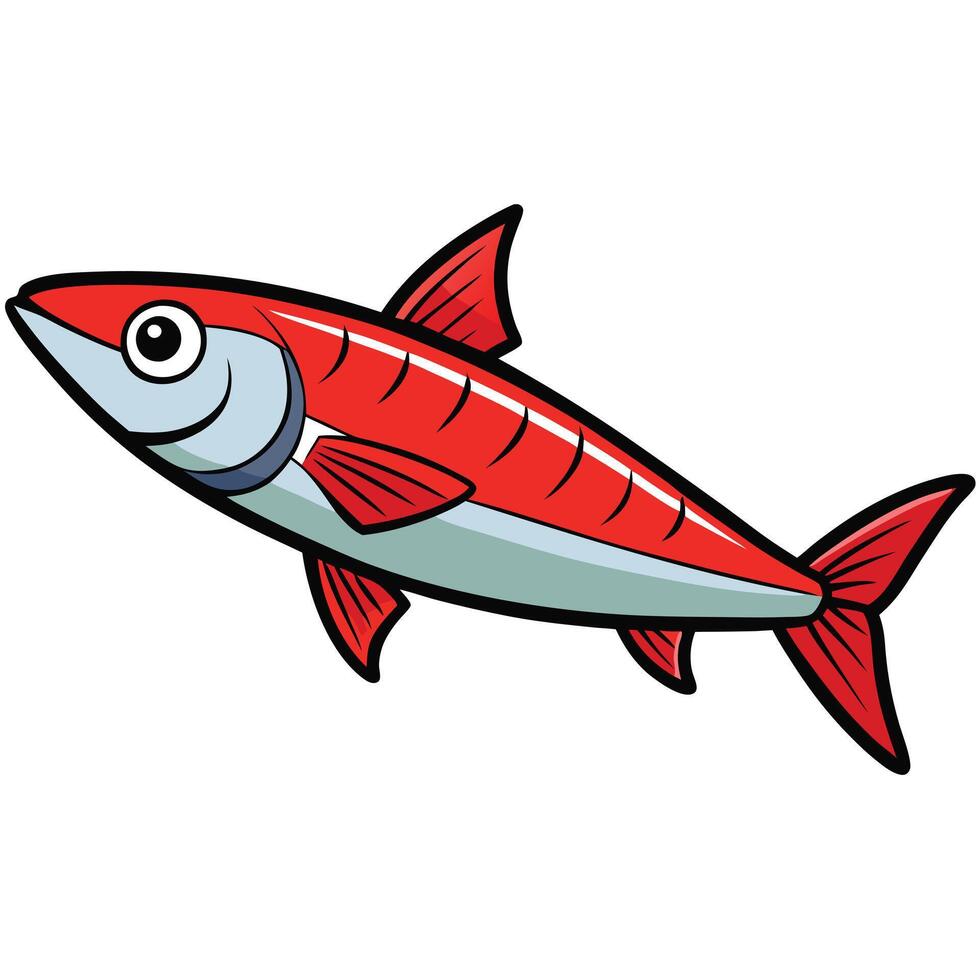 Mackerel Fish Icon for Seafood Restaurant vector