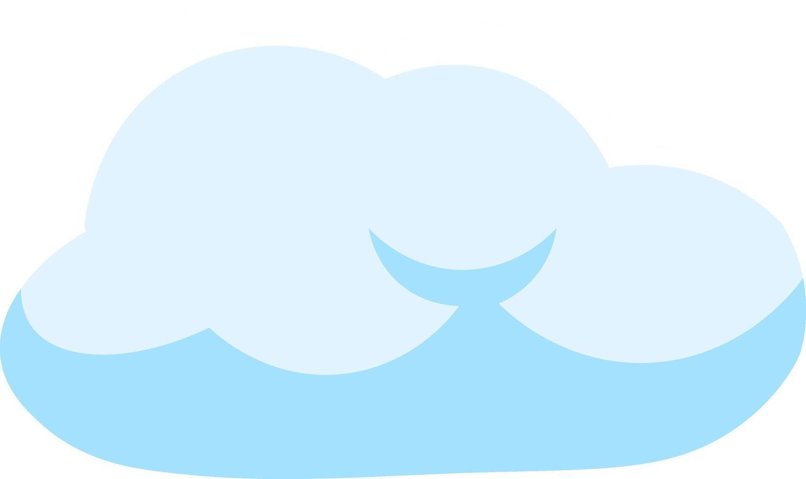 Light blue cloud floating gently in a clear sky, symbolizing good weather, peace, and tranquility. Perfectly capturing the essence of serene and pleasant days vector