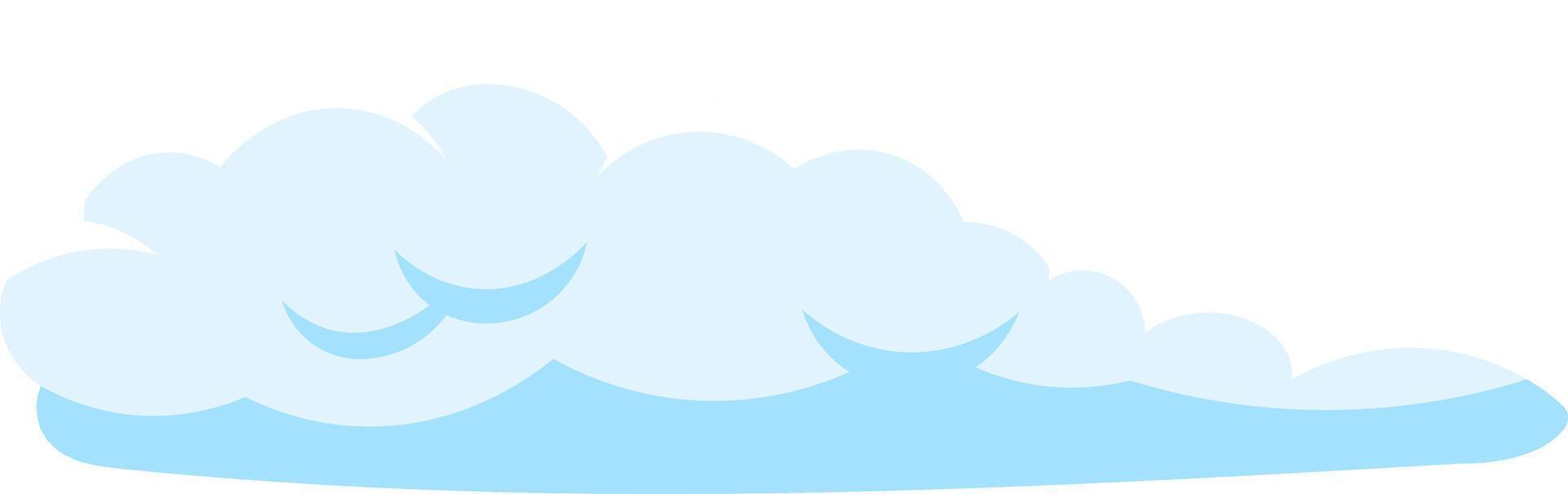 Light blue cumulus clouds are forming a large group on a completely white background, creating a simple yet evocative image of serenity and peace vector