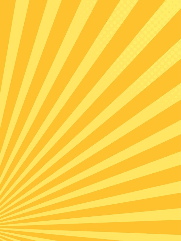 Radiating from the bottom left corner, a vibrant yellow sunburst background creates an energetic and dynamic atmosphere, perfect for adding a touch of brightness and warmth vector